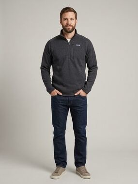 Patagonia Men's Black Better Sweater 1/4 Zip Size Large